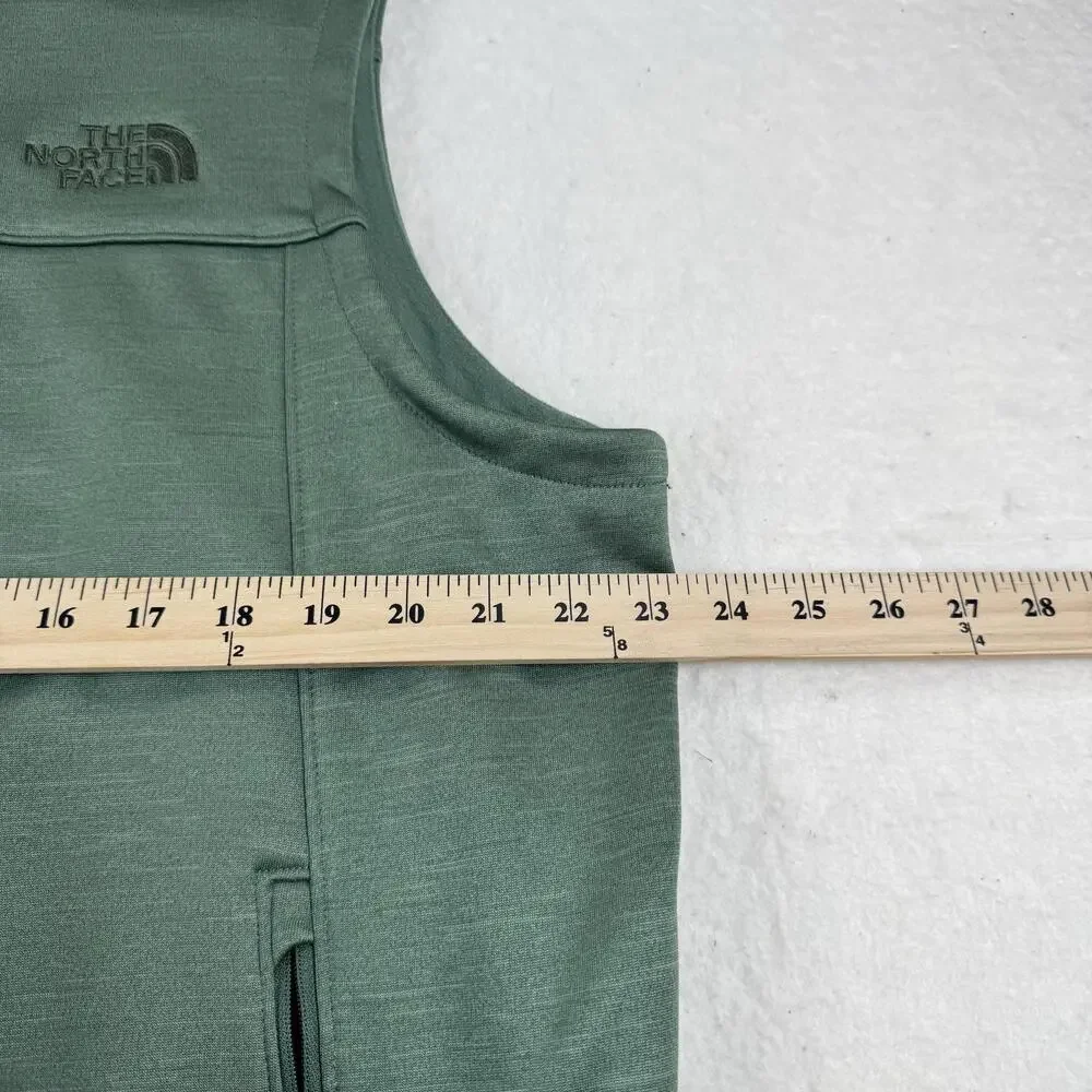 The North Face Vest Mens Size XL Green Windwall Softshell Full Zip Outdoor
